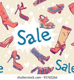 Sale discount woman shoes seamless colorful texture