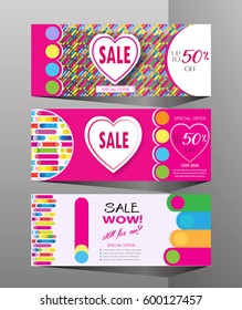 Sale Discount WOW Banners Set Instagram Stories Sale Heart Love Background Insta Template Frame Can Be Use For Landing Page Website Mobile App Poster Kids Flyer Coupon Gift Card Smartphone Template