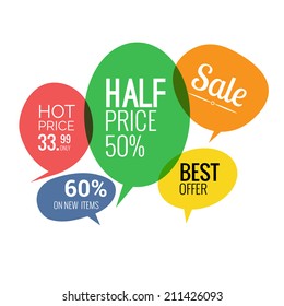 Sale And Discounts Speech Bubbles