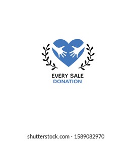 Sale Donation Vector Template  Illustration