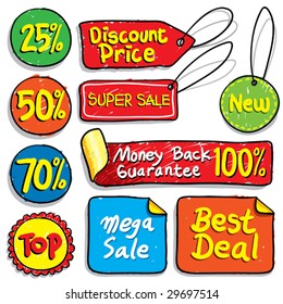 Sale doodles. Visit my gallery for other discount and price tags.