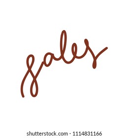 Sale. Drawn lettering. Vector typography. Usable for cards and posters, sale banners, billboards and sale signs.