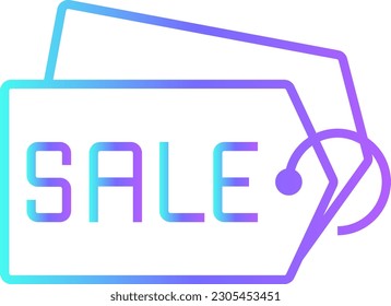 Sale E-Commers icon with blue duotone style. tag, buy, discount, price, shop, special, coupon. Vector illustration