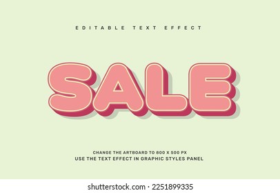 Sale editable text effect template