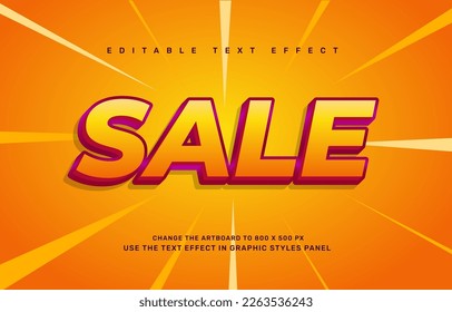 Sale editable text effect template