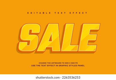 Sale editable text effect template