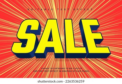 Sale editable text effect template