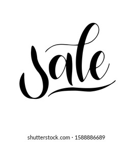 Sale elegant hand lettered vector logotype