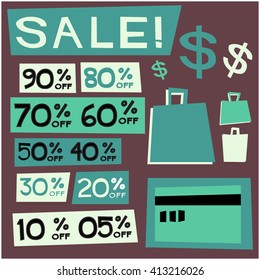 Sale Elements (Vector Illustration Design Template)