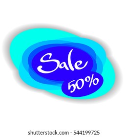 Sale ellipses blue aqua