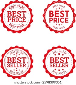 Sale Emblem Set, Best Seller Stickers
