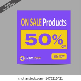 Sale event -  website or social media banner template design. Perfect for  product promotion like discount,  brochure, flyer and more about marketing. 