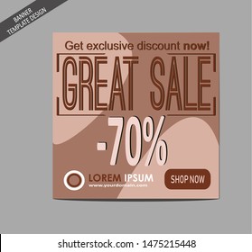 Sale event -  website or social media banner template design. Perfect for  product promotion like discount,  brochure, flyer and more about marketing. 