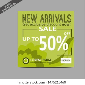 Sale event -  website or social media banner template design. Perfect for  product promotion like discount,  brochure, flyer and more about marketing. 