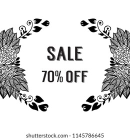 sale exotic and flower background design vector illustration