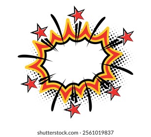 Sale explosion template icon for you text. Copy space, mega sale, discount icon, business sign. Vector on transparent background