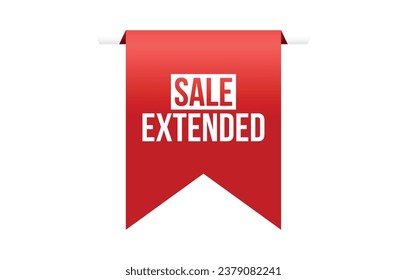 sale extended banner design. sale extended icon. Flat style vector illustration.