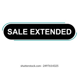 sale extended banner design. sale extended icon. Flat style vector illustration. Editable eps file 