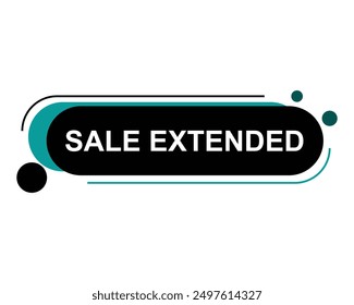 sale extended banner design. sale extended icon. Flat style vector illustration. Editable eps file 