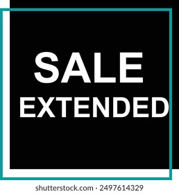 sale extended banner design. sale extended icon. Flat style vector illustration. Editable eps file 