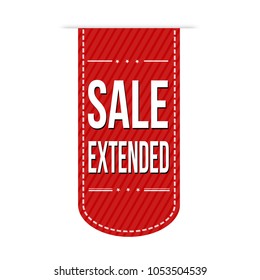 Sale extended  banner design on white background, vector illustration