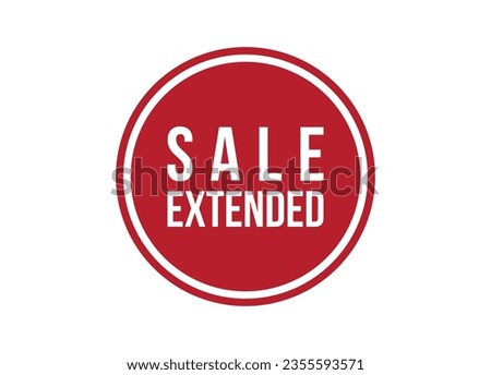 sale extended red vector banner illustration isolated on white background
