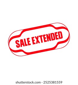 Sale Extended Rubber Stamp Seal Vector on white background