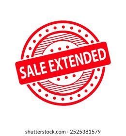 Sale Extended Rubber Stamp Seal Vector on white background
