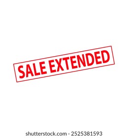 Sale Extended Rubber Stamp Seal Vector on white background