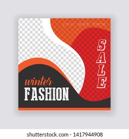 Sale & Fashion Collection modern Social Media banner Template. Anyone can use This Design Easily. Promotional web banner for social media. Elegant sale and discount promo - Vector.