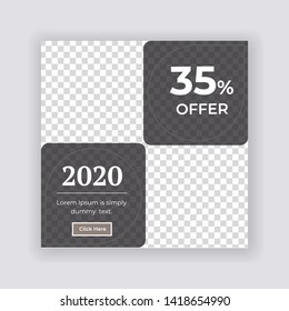 Sale & Fashion concept Social Media banner Template. Anyone can use This Design Easily. Promotional web banner for social media. Elegant sale and discount promo - Vector. - Vector
