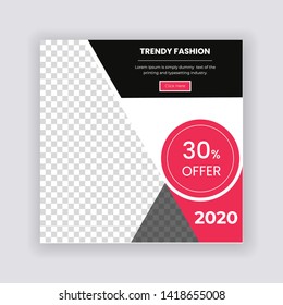 Sale & Fashion concept Social Media banner Template. Anyone can use This Design Easily. Promotional web banner for social media. Elegant sale and discount promo - Vector. - Vector