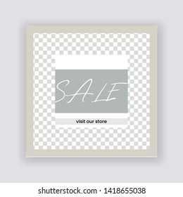 Sale & Fashion concept Social Media banner Template. Anyone can use This Design Easily. Promotional web banner for social media. Elegant sale and discount promo - Vector. - Vector