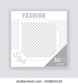 Sale & Fashion concept Social Media banner Template. Anyone can use This Design Easily. Promotional web banner for social media. Elegant sale and discount promo - Vector. - Vector