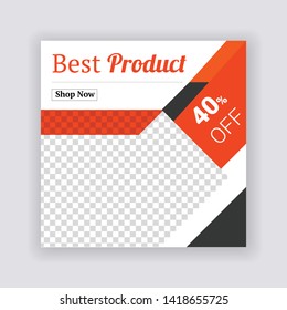 Sale & Fashion concept Social Media banner Template. Anyone can use This Design Easily. Promotional web banner for social media. Elegant sale and discount promo - Vector.