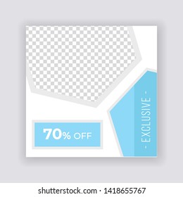 Sale & Fashion concept Social Media banner Template. Anyone can use This Design Easily. Promotional web banner for social media. Elegant sale and discount promo - Vector.