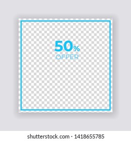 Sale & Fashion concept Social Media banner Template. Anyone can use This Design Easily. Promotional web banner for social media. Elegant sale and discount promo - Vector.