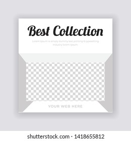 Sale & Fashion concept Social Media banner Template. Anyone can use This Design Easily. Promotional web banner for social media. Elegant sale and discount promo - Vector.