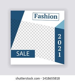 Sale & Fashion concept Social Media banner Template. Anyone can use This Design Easily. Promotional web banner for social media. Elegant sale and discount promo - Vector.