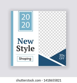 Sale & Fashion concept Social Media banner Template. Anyone can use This Design Easily. Promotional web banner for social media. Elegant sale and discount promo - Vector.