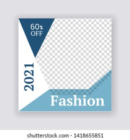 Sale & Fashion concept Social Media banner Template. Anyone can use This Design Easily. Promotional web banner for social media. Elegant sale and discount promo - Vector.