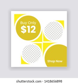 Sale & Fashion concept Social Media banner Template. Anyone can use This Design Easily. Promotional web banner for social media. Elegant sale and discount promo - Vector. - Vector