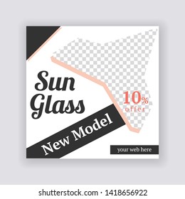 Sale & Fashion concept Social Media banner Template. Anyone can use This Design Easily. Promotional web banner for social media. Elegant sale and discount promo - Vector. - Vector