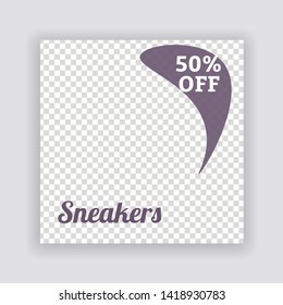 Sale & Fashion concept Social Media banner Template. Promotional web banner for social media. Vector 