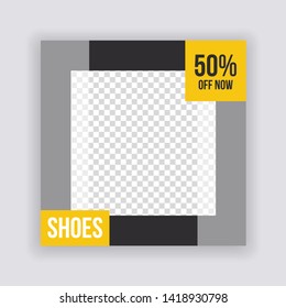 Sale & Fashion concept Social Media banner Template. Promotional web banner for social media. Vector 