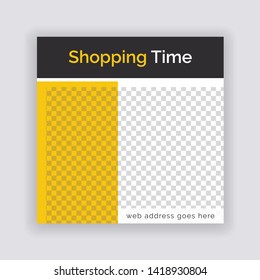 Sale & Fashion concept Social Media banner Template. Promotional web banner for social media. Vector 