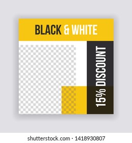 Sale & Fashion concept Social Media banner Template. Promotional web banner for social media. Vector 
