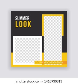 Sale & Fashion concept Social Media banner Template. Promotional web banner for social media. Vector 