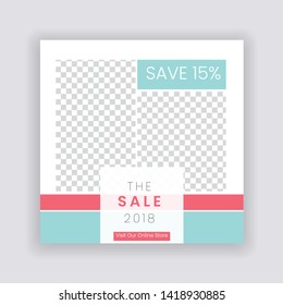Sale & Fashion concept Social Media banner Template. Promotional web banner for social media. Vector 