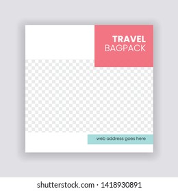 Sale & Fashion concept Social Media banner Template. Promotional web banner for social media. Vector 